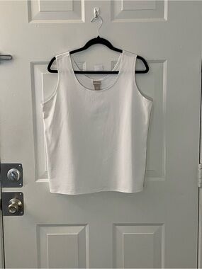 Chico's White Scoop Neck Tank